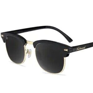 Knockaround Men's Brooklines Glossy Black & Gold Polarized Sunglasses, New